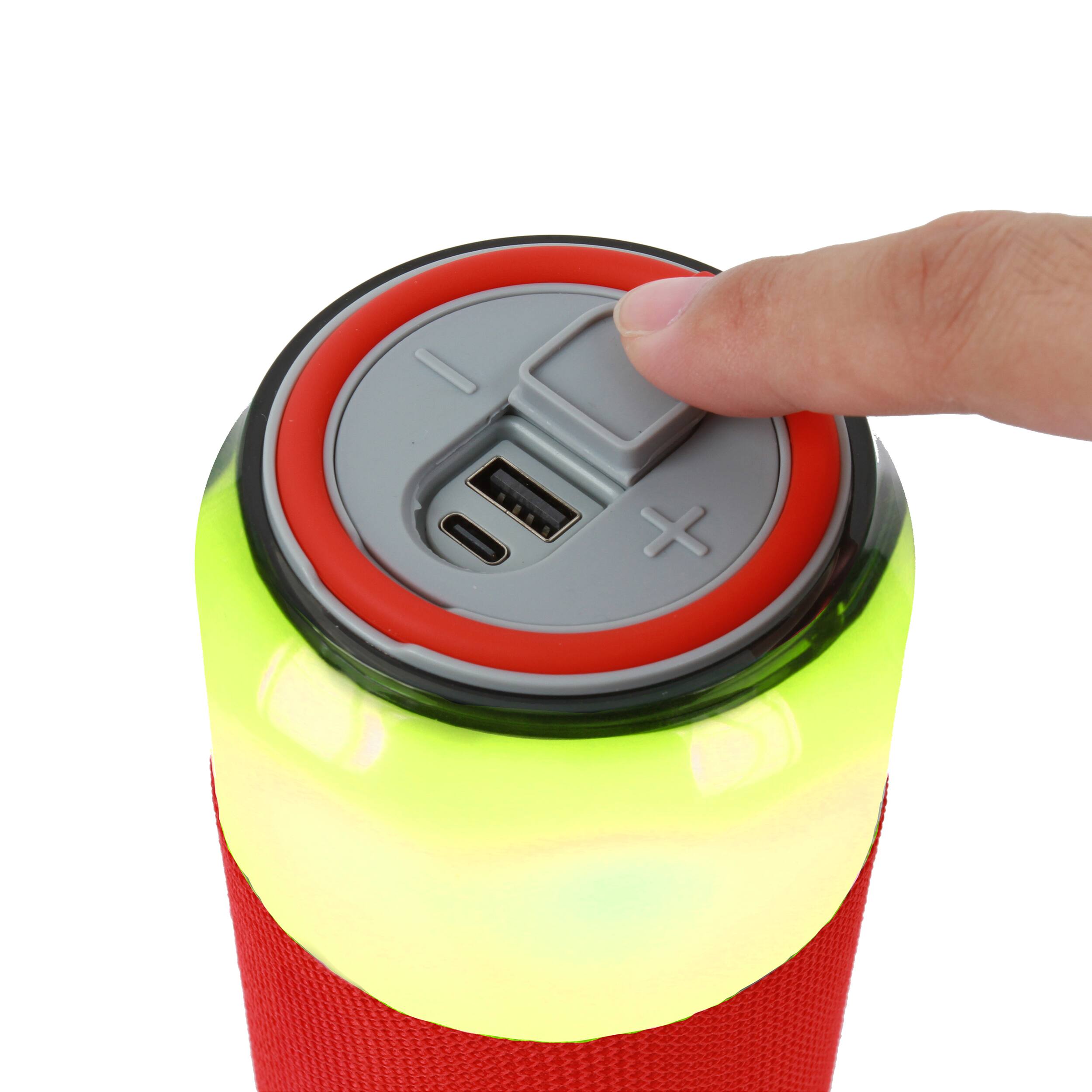 Alt View 1. Supersonic - SuperSonic SobaBoom Multi-Color Glowing Speaker in Red with LED Lights.