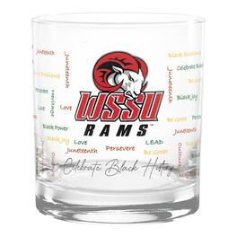 Indigo Falls - Winston-Salem State Rams 14oz. Black History Month Rocks Glass - Multicolor