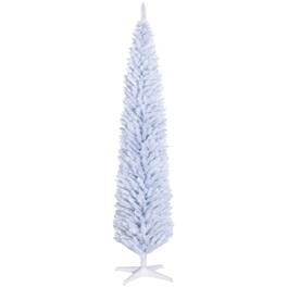 BreeBe - 8 ft Artificial Pencil Christmas Tree - White