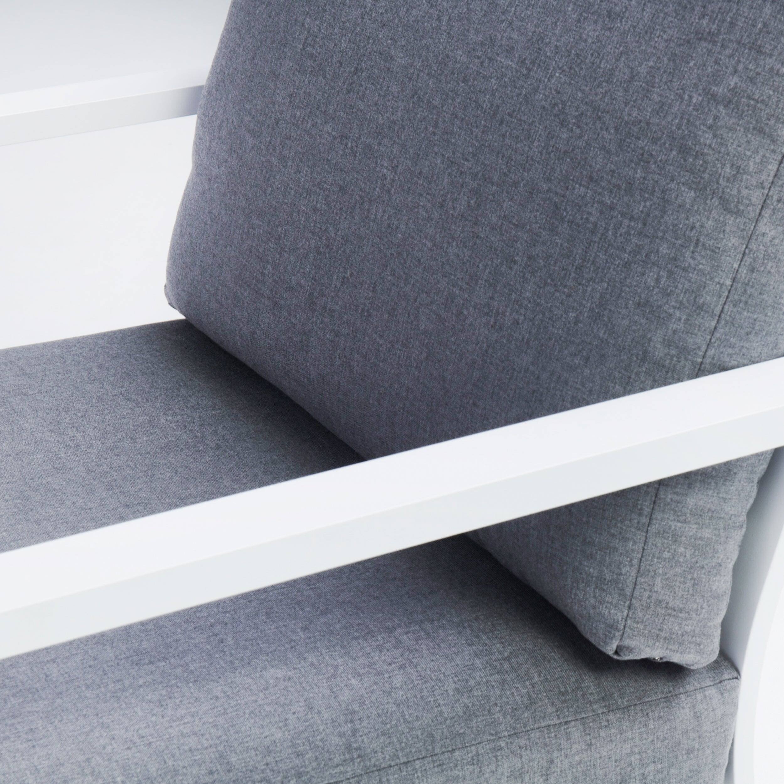 Angle. Yardbird® - Luna Outdoor Sofa Set - Silver.