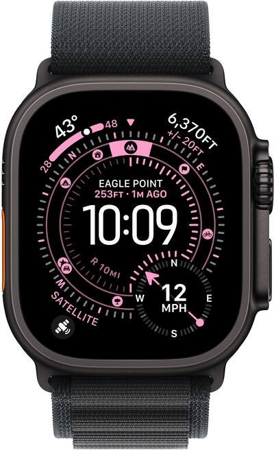 Apple - ECO Apple Watch Ultra 3 (GPS+Cellular) 49mm Black Titanium Case