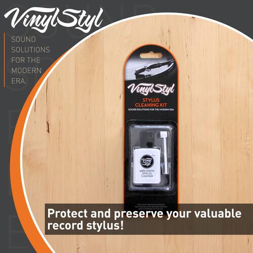 Vinyl Styl  
SOUND SOLUTIONS FOR THE MODERN ERA.

Vinyl Styl  
STYLUS CLEANING KIT  
SOUND SOLUTIONS FOR THE MODERN ERA

ANTI-STATIC STYLUS CLEANER

Protect and preserve your valuable record stylus!