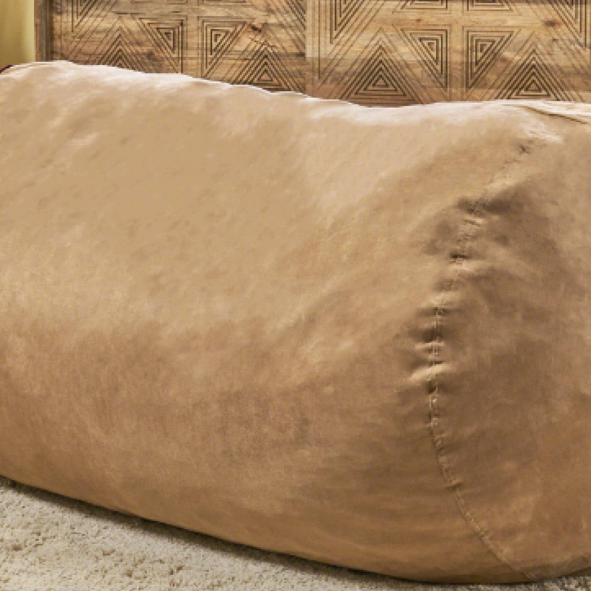 Alt View 1. GOODSILO - Traditional 8 Foot Suede Cylindrical Bean Bag Chair for Living Room and Bedroom Comfort - Tuscany.