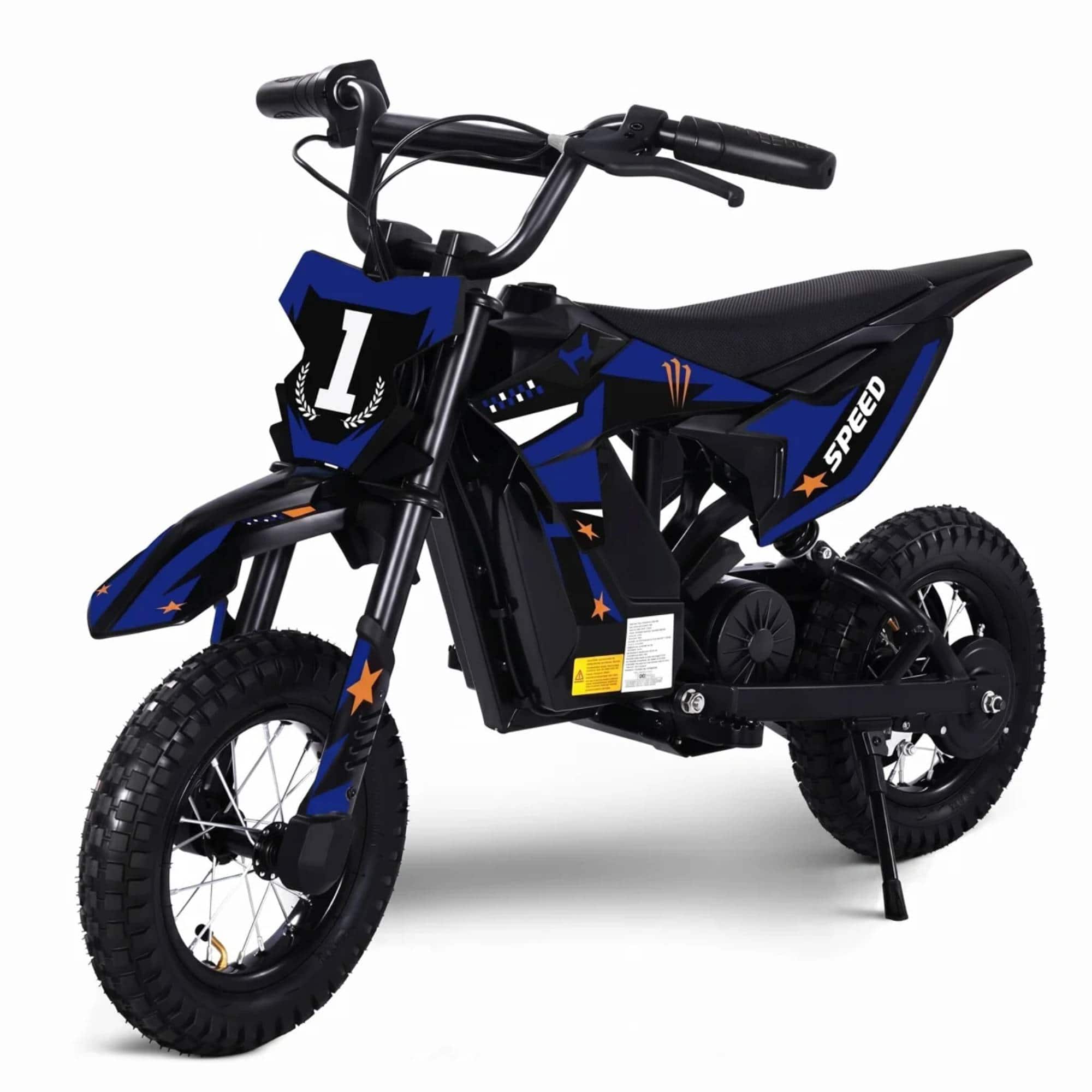 Wisairt - Kids Electric Dirt Bike 36V, 15.5 MPH Ride-On Motorcycle with Adjustable Speed Modes for Ages 5-10 - Blue