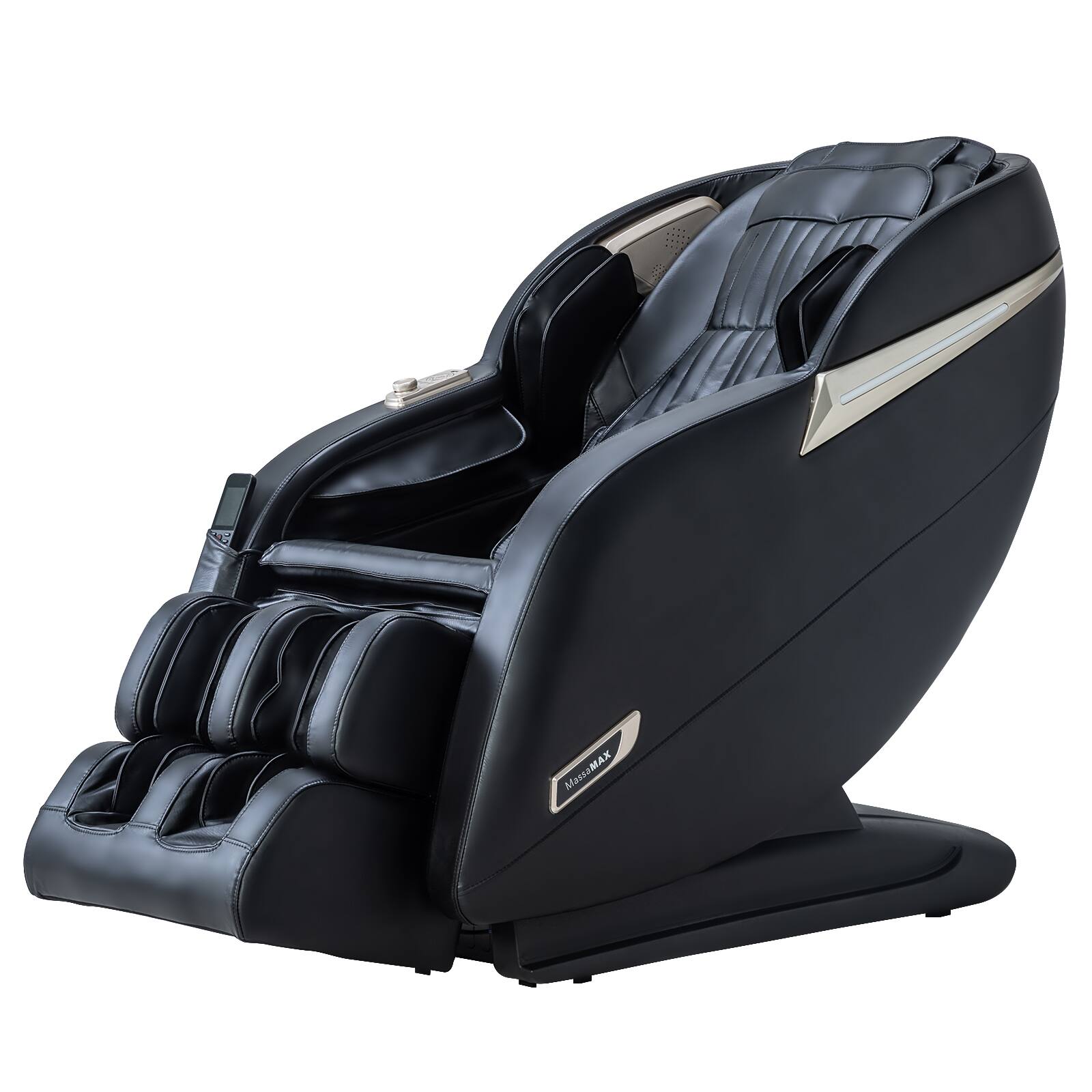 Front. MassaMax - Open Box MassaMAX MD906-4 Full Body Massage Chair Beige - Black.