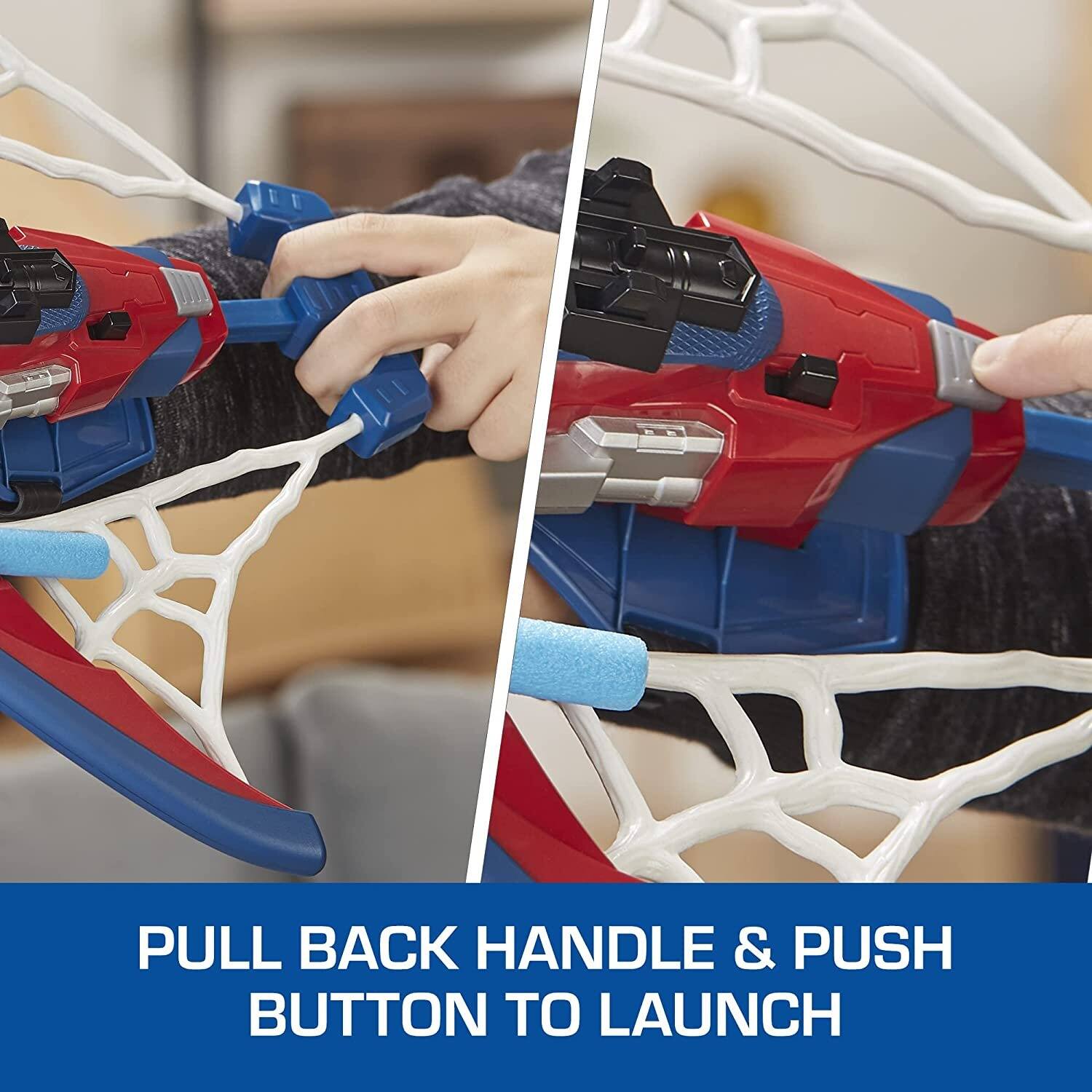 PULL BACK HANDLE & PUSH BUTTON TO LAUNCH
