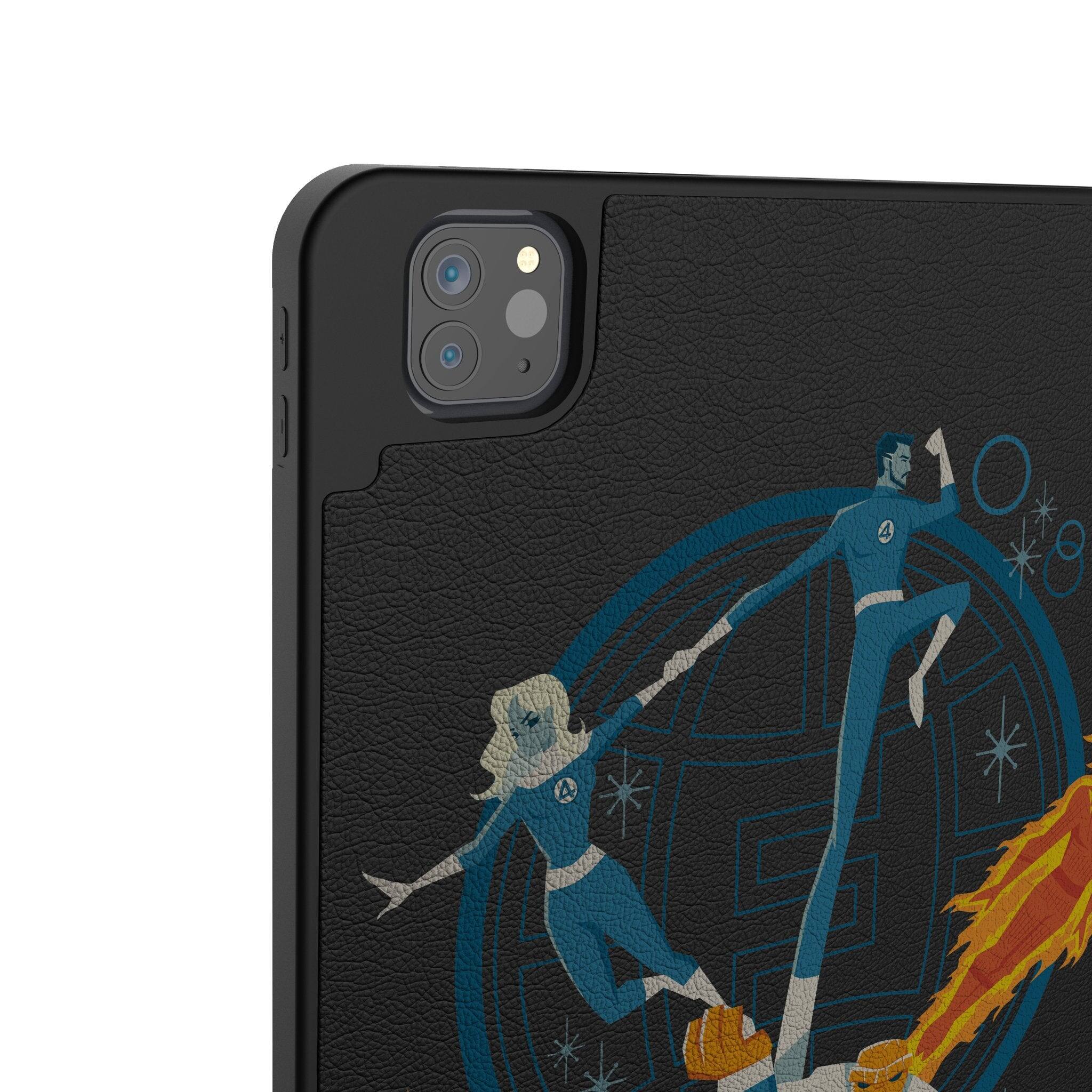 Left. Keyscaper - Marvel Badge Tablet Case - Apple iPad Air 13in (M2/M3) - Fantastic Four 4.