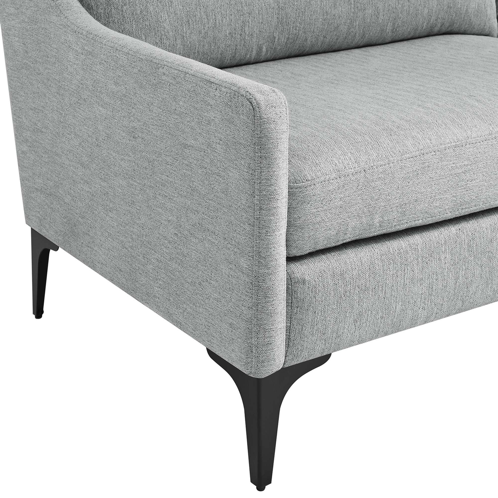 Alt View 4. Modway - Corland Upholstered Fabric Sofa by Modway - Light Gray.