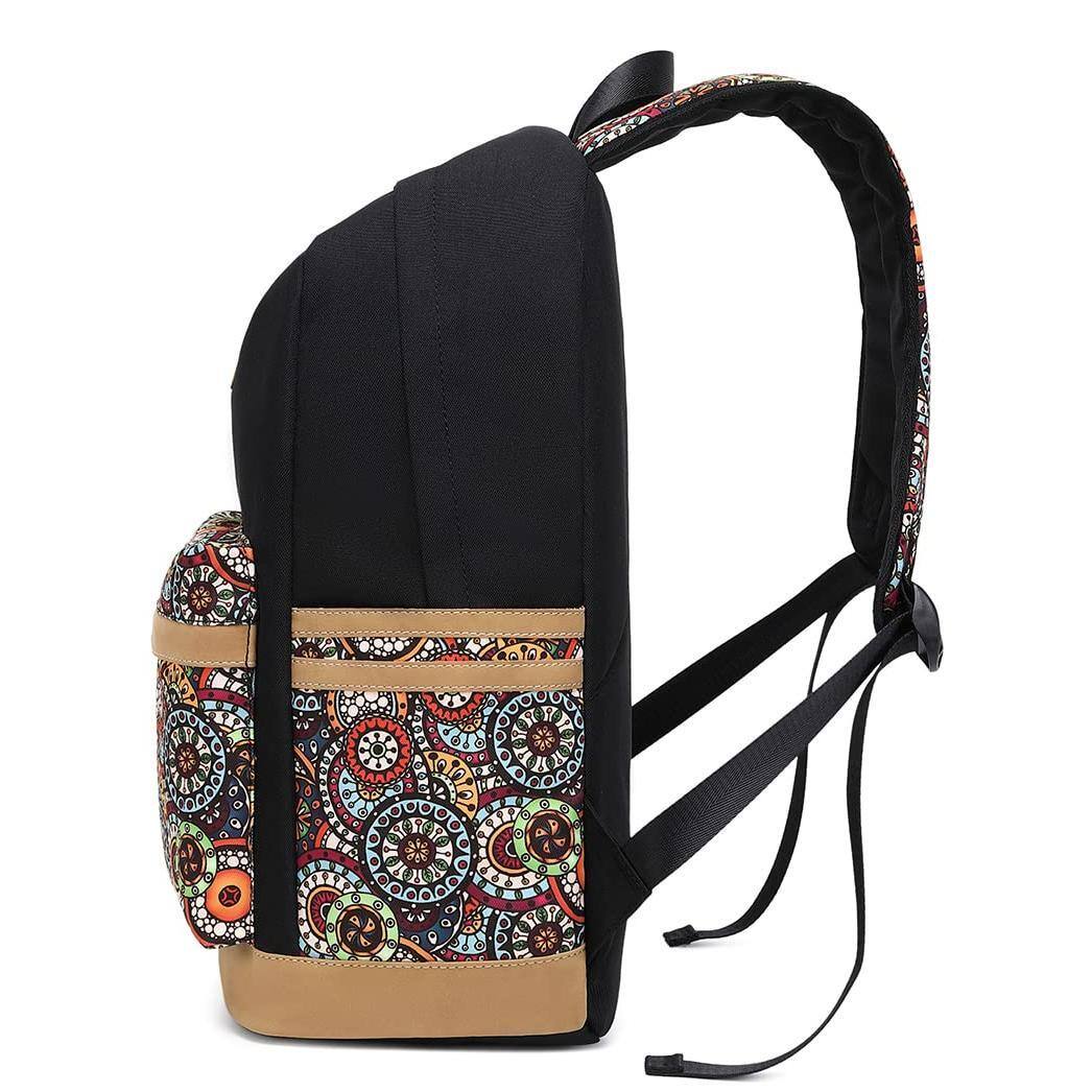 Alt View 2. Live At Space - Lightweight Backpacks For School Bag Canvas Small Travel Women Bookbag Pack - Brown 015.