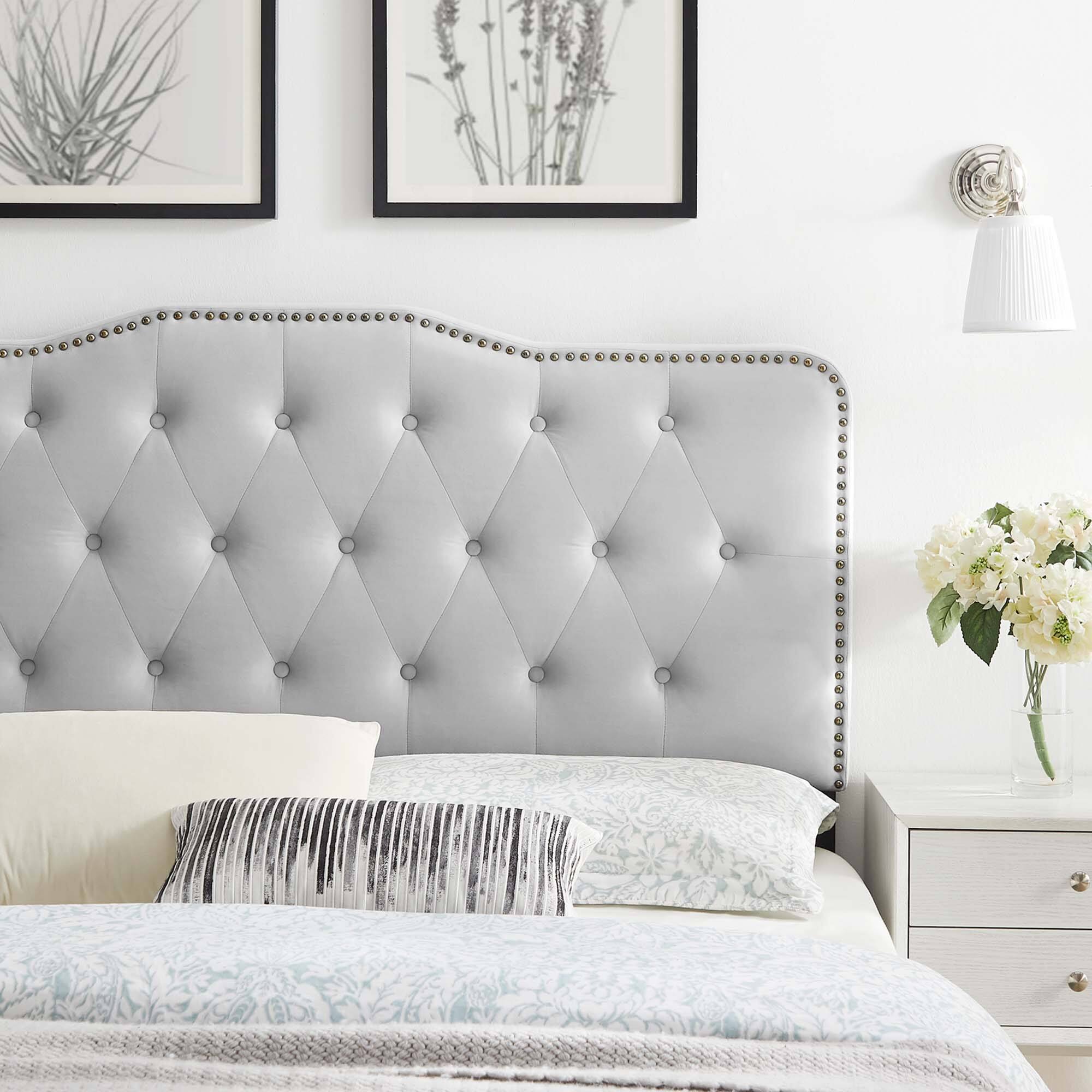 Alt View 4. Modway - Sophia Tufted Performance Velvet Twin Headboard by Modway - Gray.