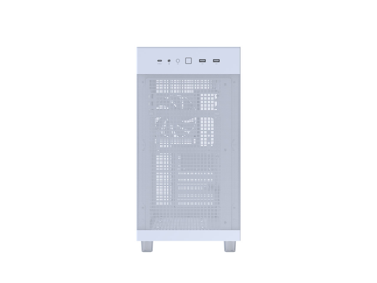 Alt View 4. ASUS - ASUS Prime AP303 White Mesh-Panel ATX Case, GPU Bracket, 360mm Radiator, 180mm PSU, USB-C - White.