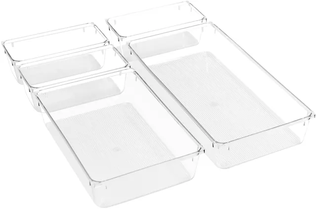 Front. Sorbus - Sorbus Skin care organizer, Storage bin Drawer organizers for cosmetic, Clear Stackable Containers for Bathroom - Clear.