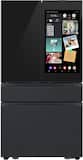 Samsung - 36 in. Wide Bespoke 29 cu. ft. 4-Door French Door Refrigerator with AI Family Hub+ - Charcoal Glass & Black/Charcoal