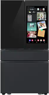 Samsung - 36 in. Wide Bespoke 29 cu. ft. 4-Door French Door Refrigerator with AI Family Hub+ - Charcoal Glass & Black/Charcoal