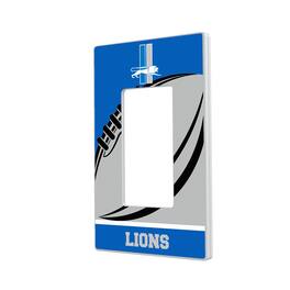 Keyscaper - Detroit Lions Passtime Design Single Rocker Lightswitch Plate - Multicolor