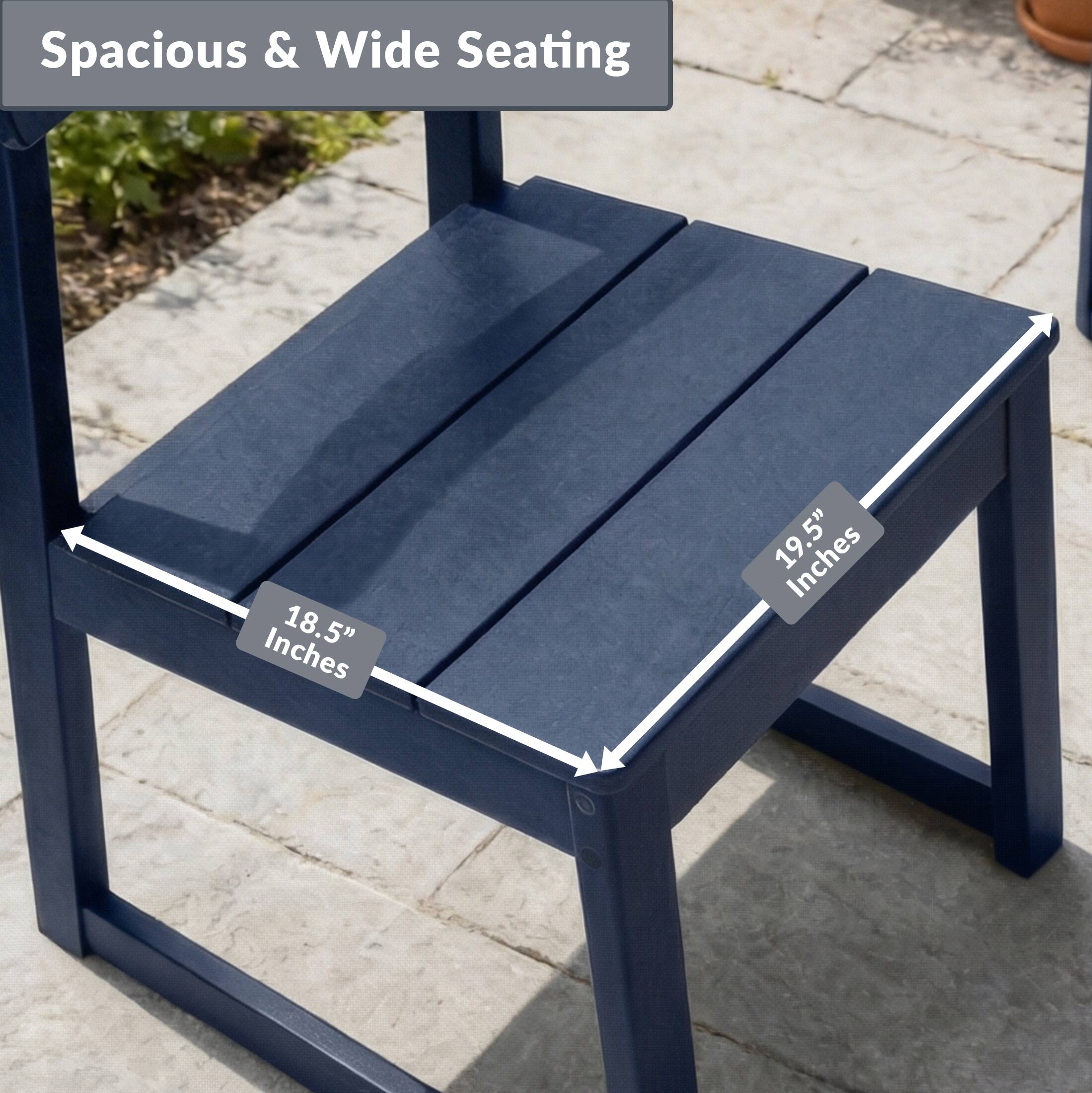 Spacious & Wide Seating  
18.5" Inches  
19.5" Inches