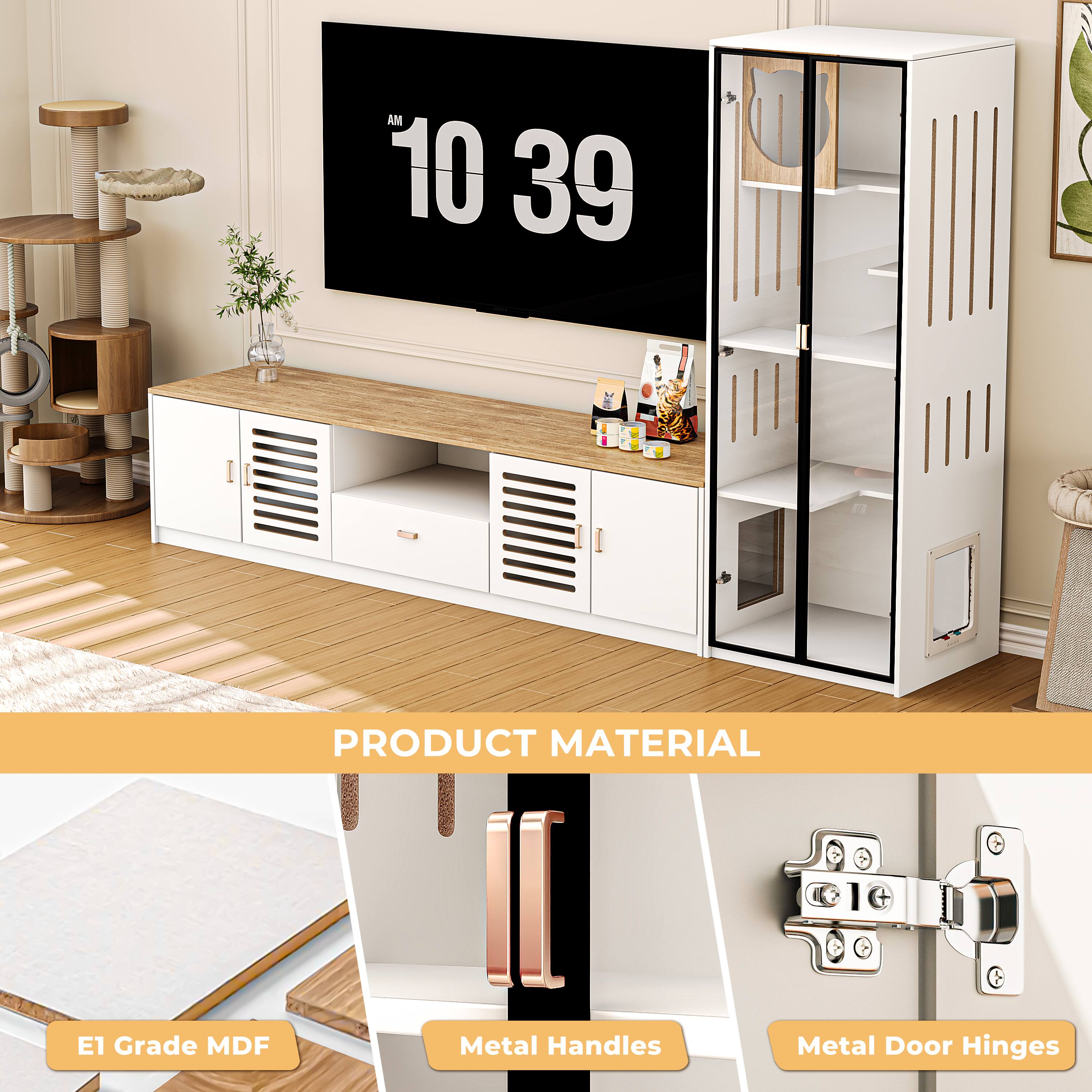 AM 10:39

PRODUCT MATERIAL

E1 Grade MDF

Metal Handles

Metal Door Hinges