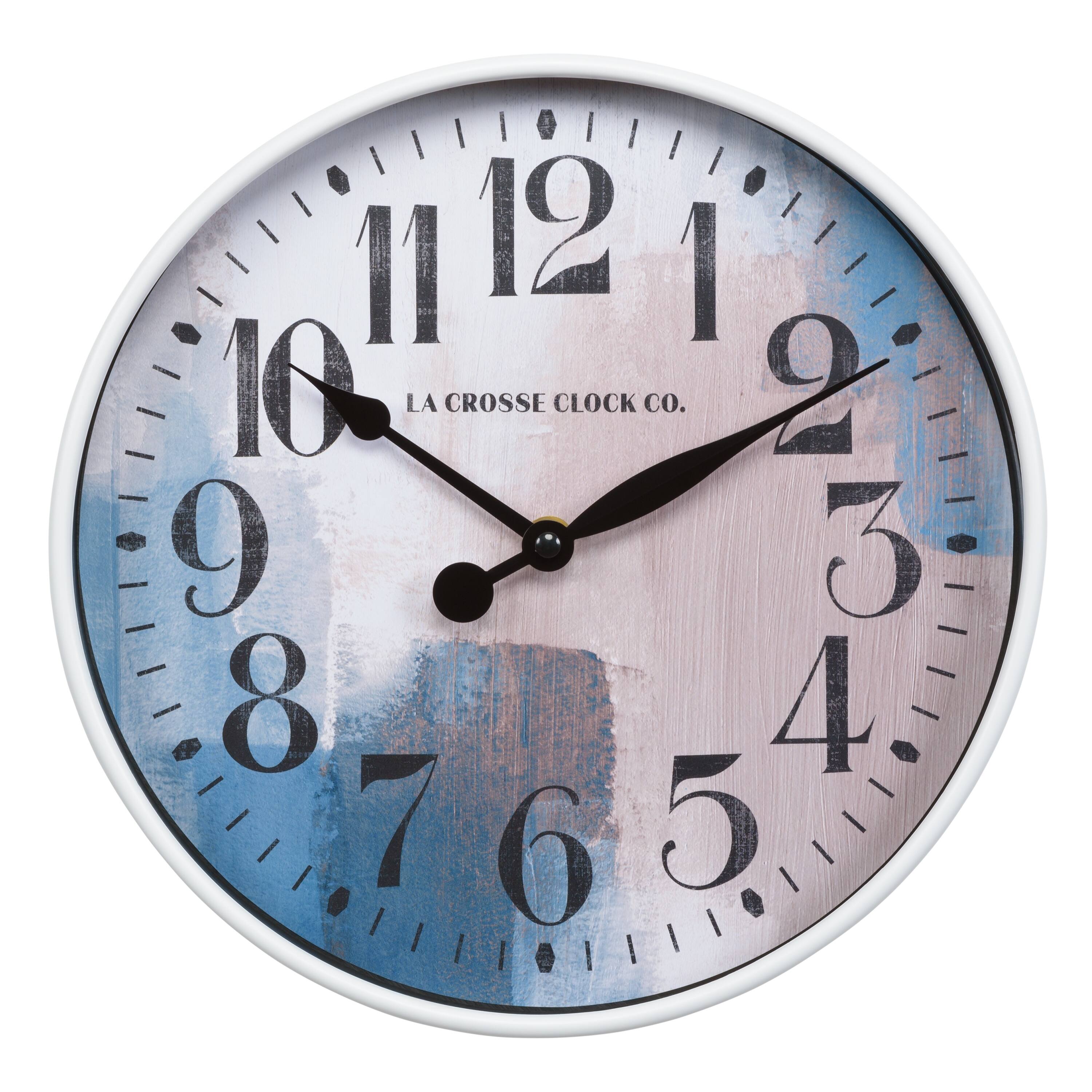 La Crosse Clock Co. - 10.8 inch Brushstroke Analog Quartz Wall Clock - Multicolor