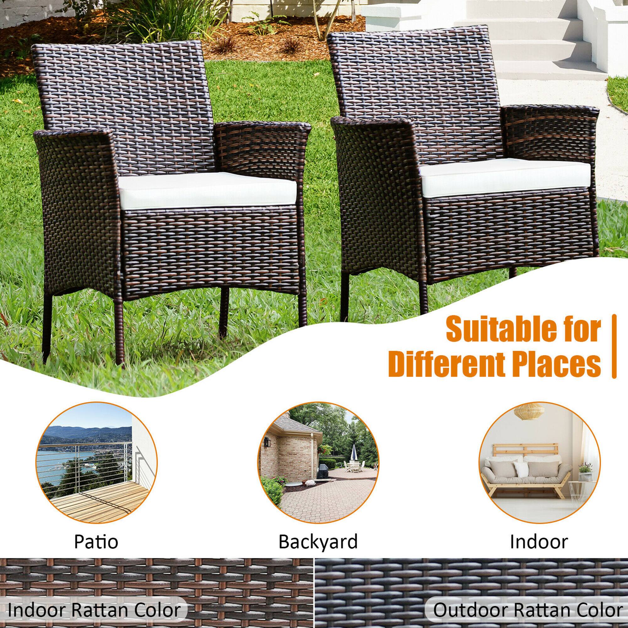 Suitable for Different Places

Patio  
Backyard  
Indoor  

Indoor Rattan Color  
Outdoor Rattan Color