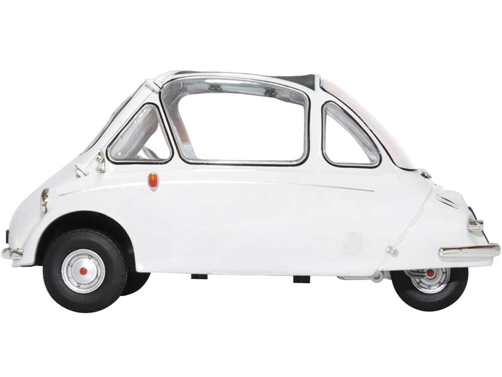 Alt View 1. Oxford Diecast - Heinkel Trojan Bubble Car RHD (Right Hand Drive) Grecian White 1/18 Diecast Model Car by Oxford Diecast.