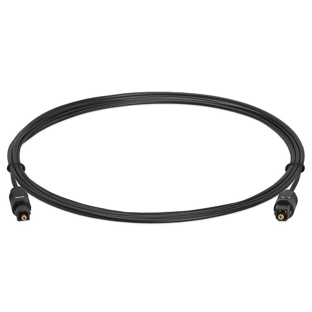 Angle. Cmple.com - Toslink Optical Audio Cable 6ft Black S/PDIF Fiber Optic Cord Gold-Plated - Black.