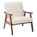 Angle. OSP Home Furnishings - Davis Mid-Century Fabric Armchair - Klein Linen.