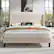 Angle. Vecelo - Upholstered Bed Frame with Headboard and Wingback, Queen Size Bed Frame, Platform Bed with USB, and Type-C Ports - Beige.