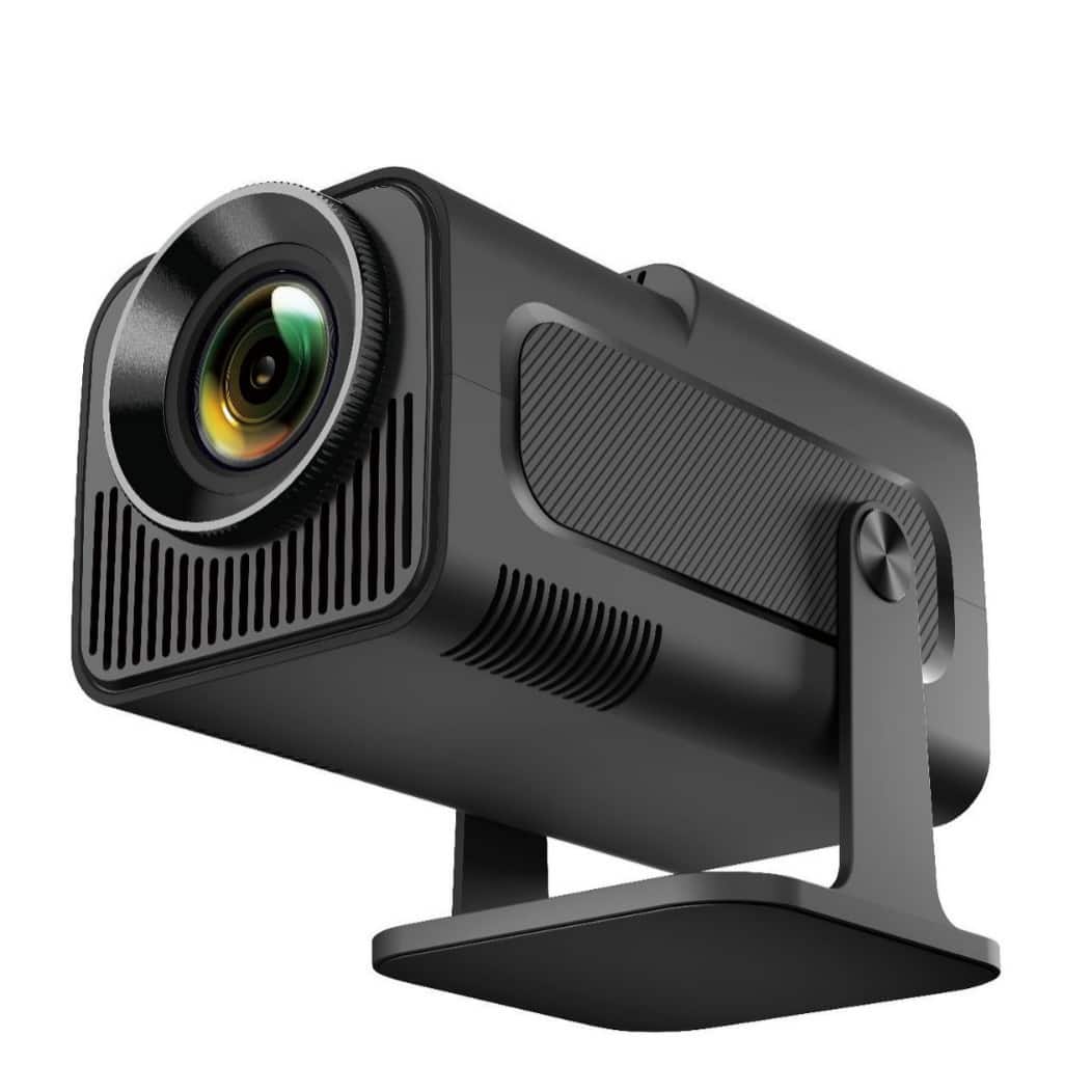 Cluzine - Black Portable Smart Multimedia Projector, 300ANSI, 130" Display, Android 11, Wi-Fi 6, BT 5.0