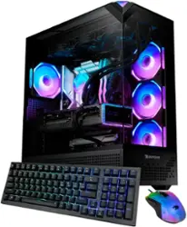 iBUYPOWER - iBUYPOWER- Element 9 Pro Black Gaming Desktop PC- Intel Ultra 7 265KF, NVIDIA GeForce RTX 5070 12GB, 32GB RAM, 2TB SSD - Black - Front_Zoom