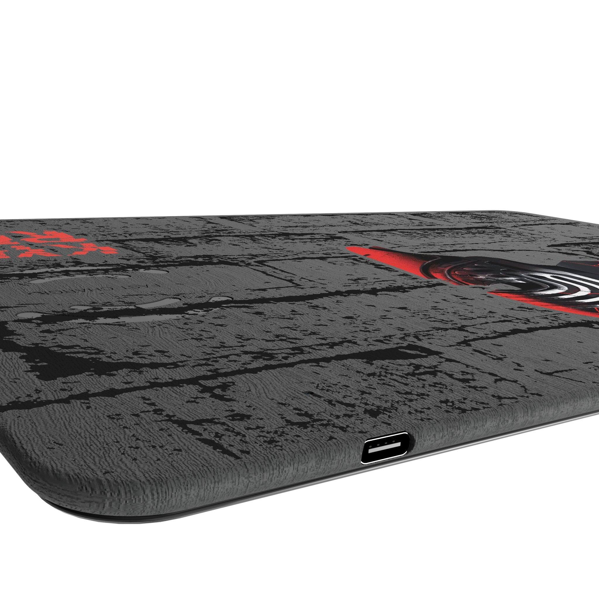 Left. Keyscaper - Star Wars: The Force Awakens Iconic 15-Watt Wireless Charger and Mouse Pad - Kylo Ren.