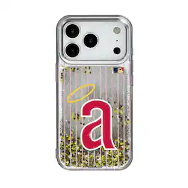 Keyscaper - MLB - Los Angeles Angels 1971 Cooperstown Pinstripe iPhone Glitter Case - 13 - Multicolor