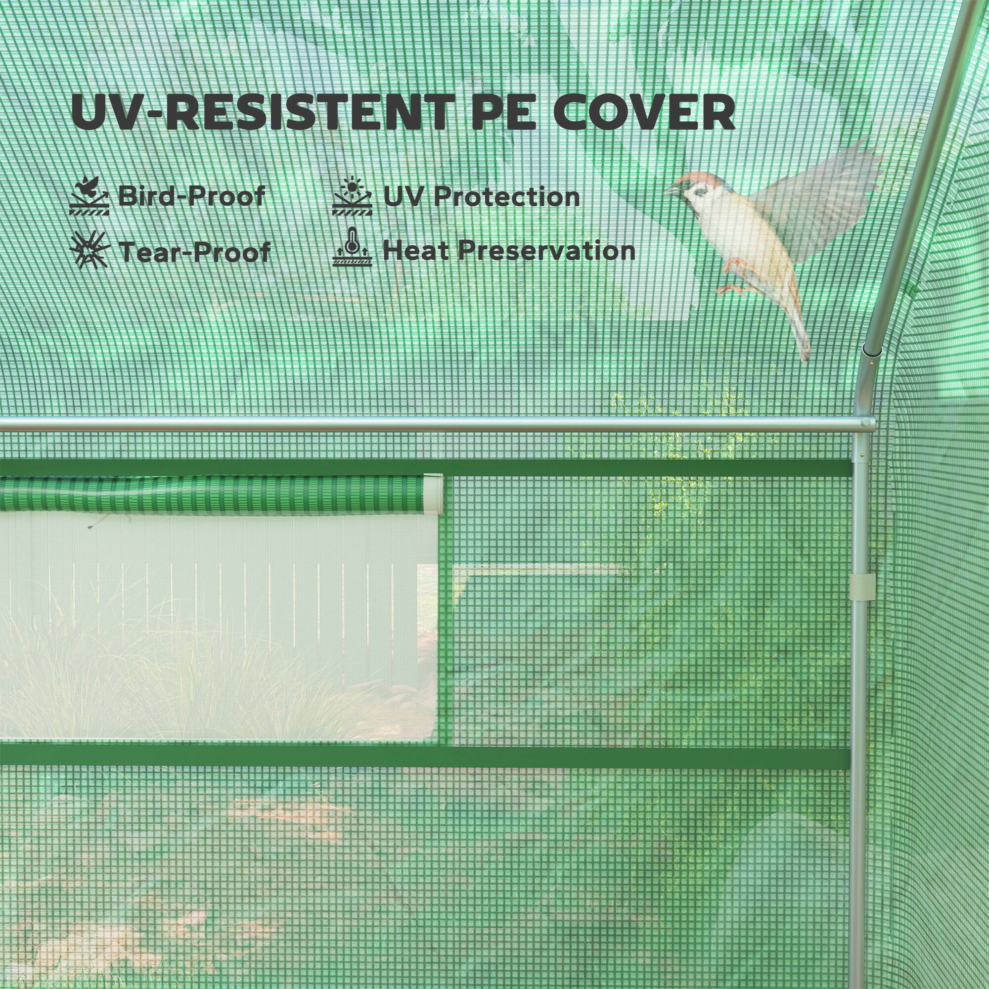 UV-Resistant PE Cover

- Bird-Proof
- UV Protection
- Tear-Proof
- Heat Preservation