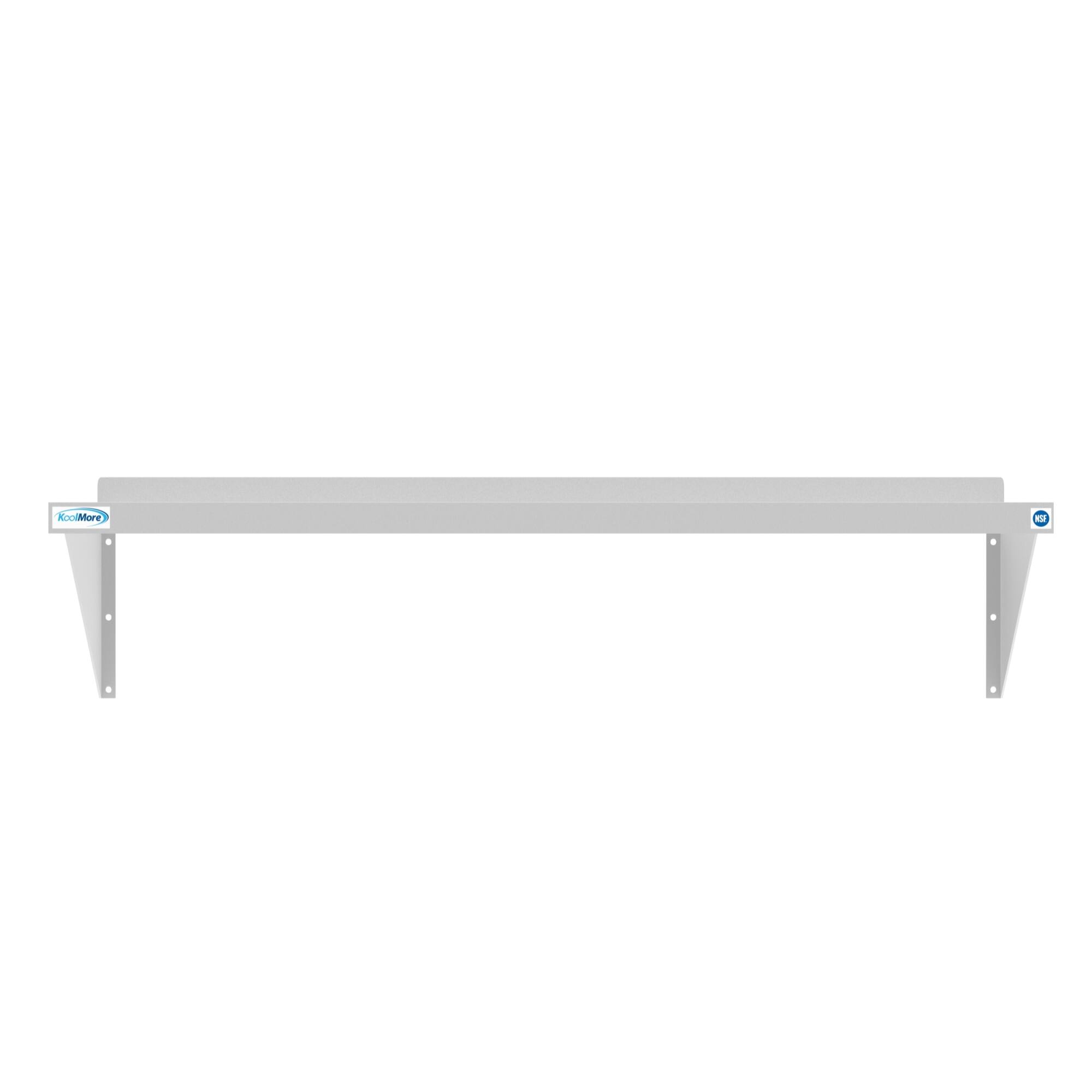 Alt View 2. Koolmore - 12" x 48" 18-Gauge Stainless-Steel Heavy Duty Wall Shelf, WMSH-1248. - Stainless-Steel.