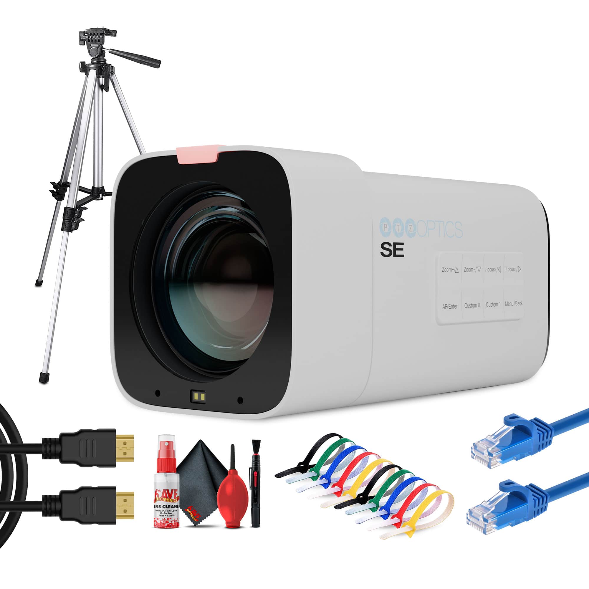 PTZOptics - Studio SE Hive-Linked PTZ Camera w/ 12x Optical Zoom, HD Streaming–White | More - White