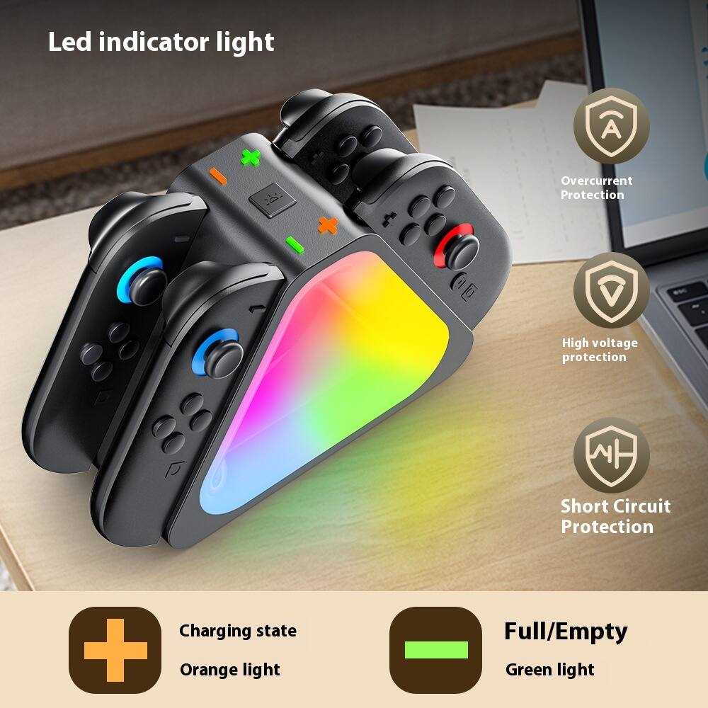 Led indicator light

- Overcurrent Protection
- High voltage protection
- Short Circuit Protection

Charging state: Orange light

Full/Empty: Green light
