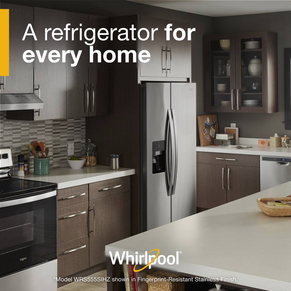 A refrigerator for every home

Whirlpool

*Model WRS555SIHZ shown in Fingerprint-Resistant Stainless Finish.