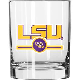 Logo Brands - LSU Tigers Letterman 14oz. Rocks Glass - Multicolor