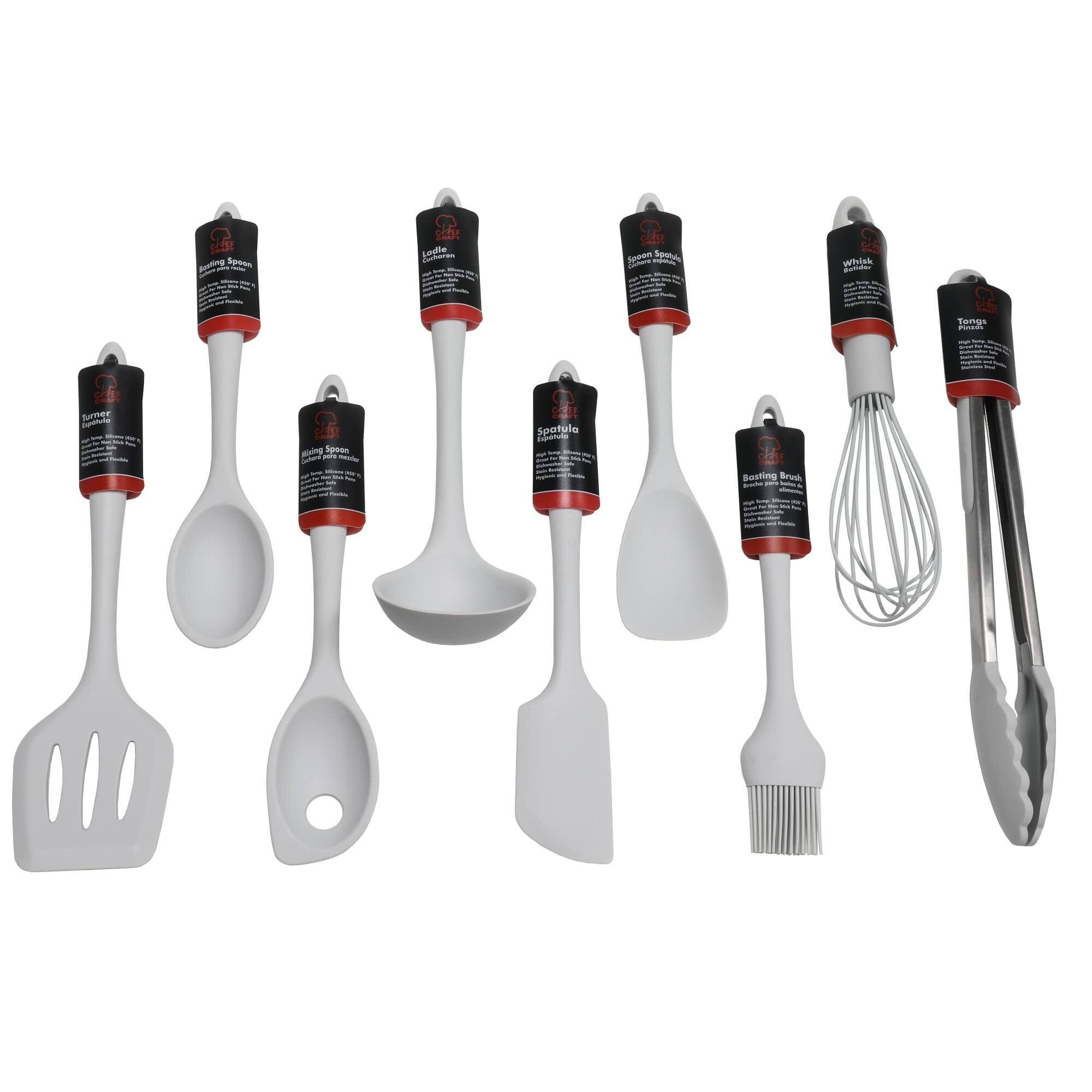 Sure, here is the corrected and grouped text from the image:

1. **Basting Spoon**
   - Basting Spoon
   - Stainless Steel
   - 100% Food Grade
   - Heat Resistant
   - Easy to Clean
   - Dishwasher Safe

2. **Ladle**
   - Ladle
   - Stainless Steel
   - 100% Food Grade
   - Heat Resistant
   - Easy to Clean
   - Dishwasher Safe

3. **Slotted Spoon**
   - Slotted Spoon
   - Stainless Steel
   - 100% Food Grade
   - Heat Resistant
   - Easy to Clean
   - Dishwasher Safe

4. **Mixing Spoon**
   - Mixing Spoon
   - Stainless Steel
   - 100% Food Grade
   - Heat Resistant
   - Easy to Clean
   - Dishwasher Safe

5. **Whisk**
   - Whisk
   - Stainless Steel
   - 100% Food Grade
   - Heat Resistant
   - Easy to Clean
   - Dishwasher Safe

6. **Basting Brush**
   - Basting Brush
   - Stainless Steel
