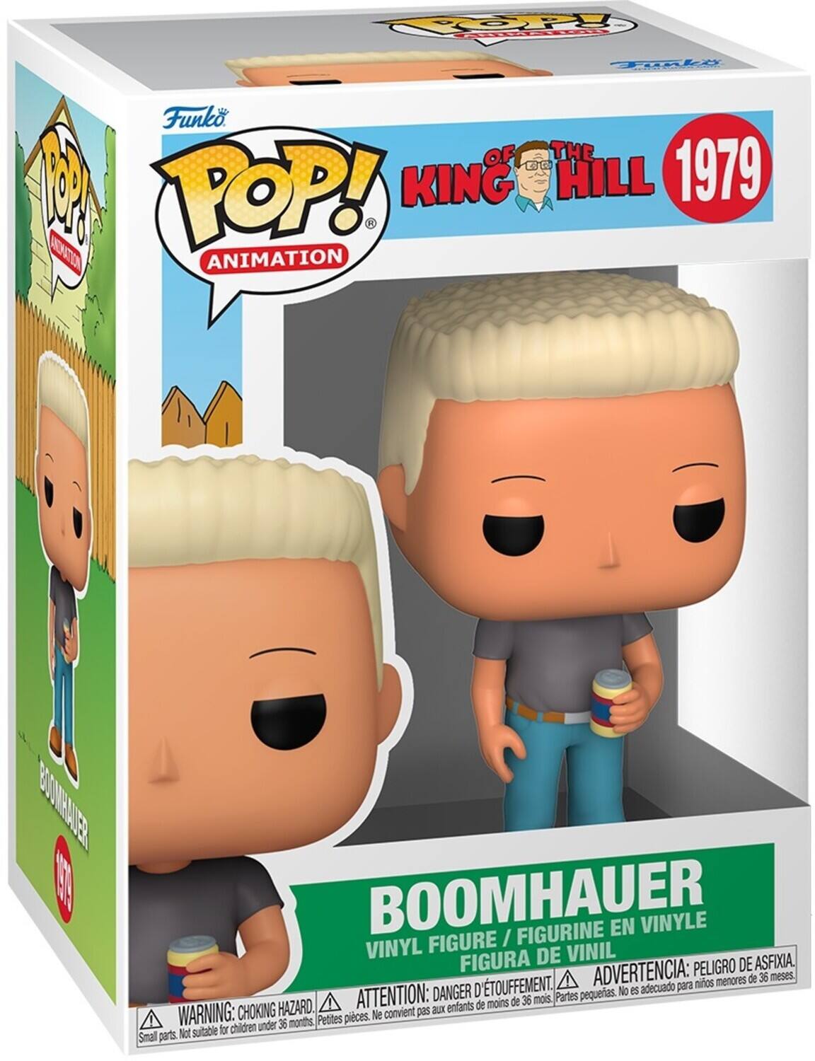 NO THANKS Funko POP! OF THE KING HILL 1979 R DAATON ANIMATION OAUERR E BOOMHAUER / FIGURINE EN VINYLE VINYL FIGURE VINIL FIGURA DE DE ASFIXIA. ADVERTENCIA: PELIGRO DE ASFIXIA. ATTENTION: DANGER D'ETOUFFEMENT. Parties pequeas. No es adecuado para niños menores de 36 meses. CHOKING HAZARD. WARNING: Small parts. Not suitable for children under 36 months. Petites pieces. Ne convient pas aux enfants.