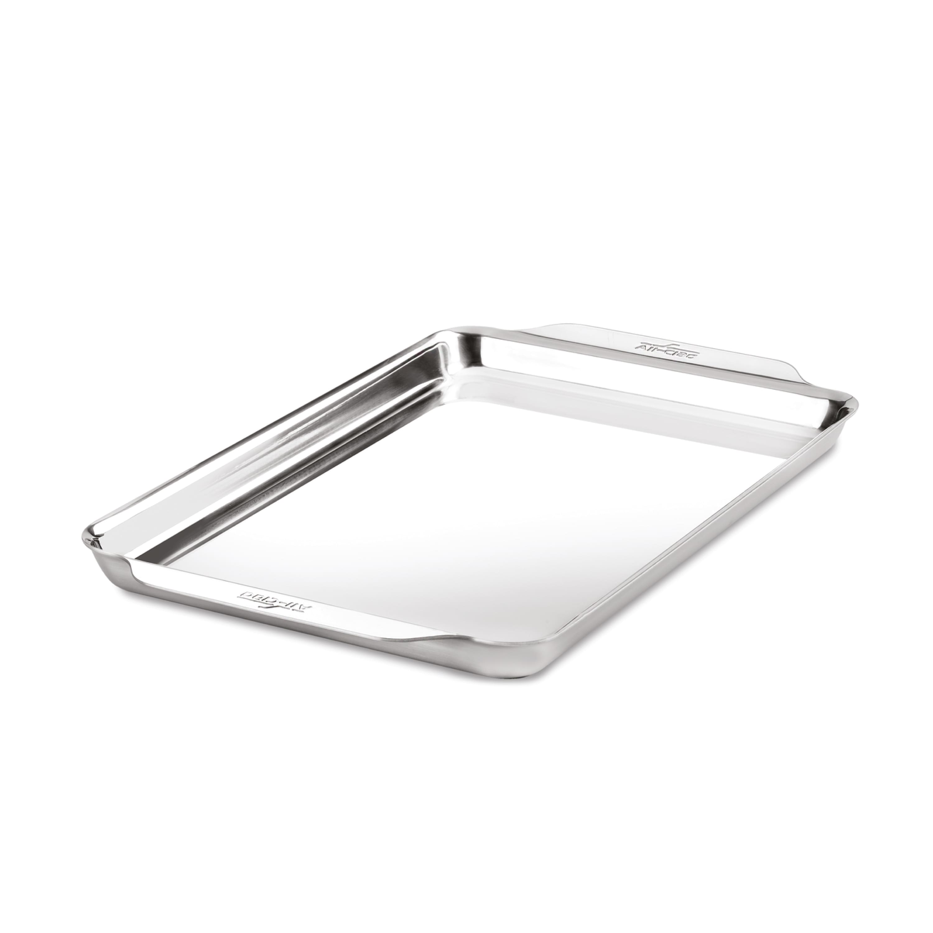 All Clad - All-Clad 10" x 15" Stainless Steel Jelly Roll Pan Bakeware, Tri-ply, Silver
