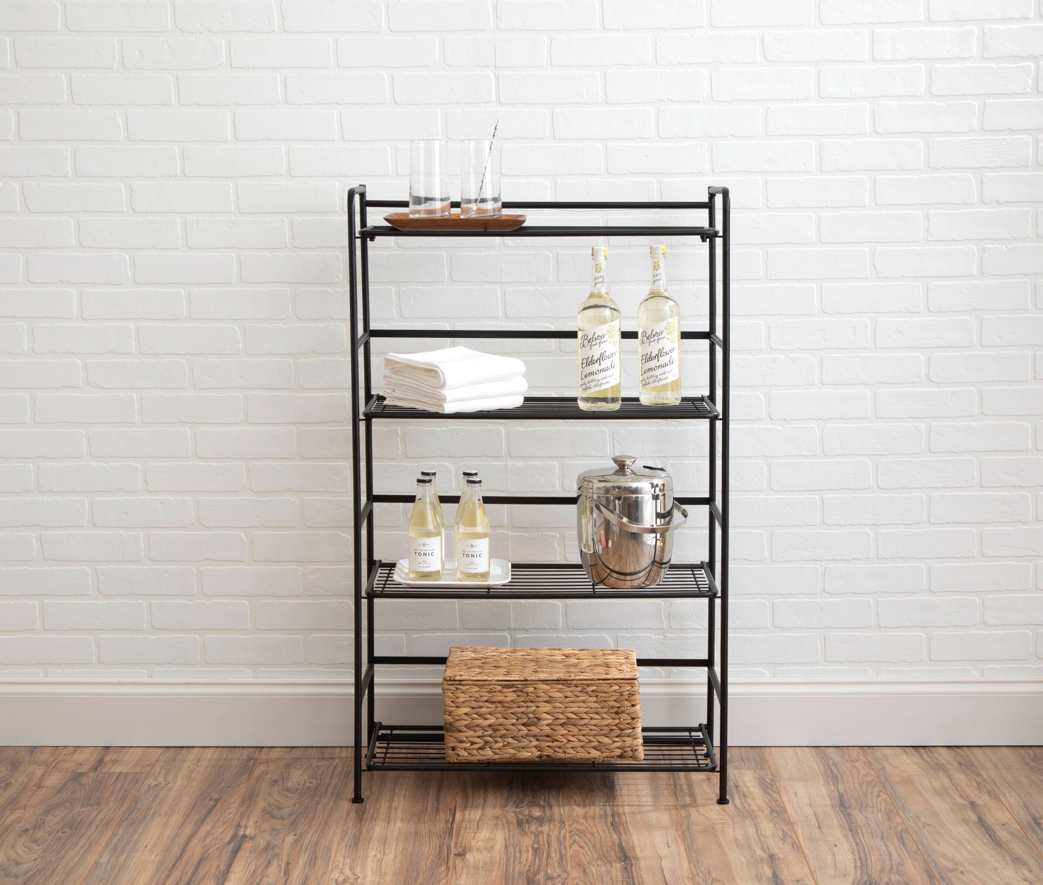 Alt View 13. Flipshelf - 4 shelf wide unit - black.