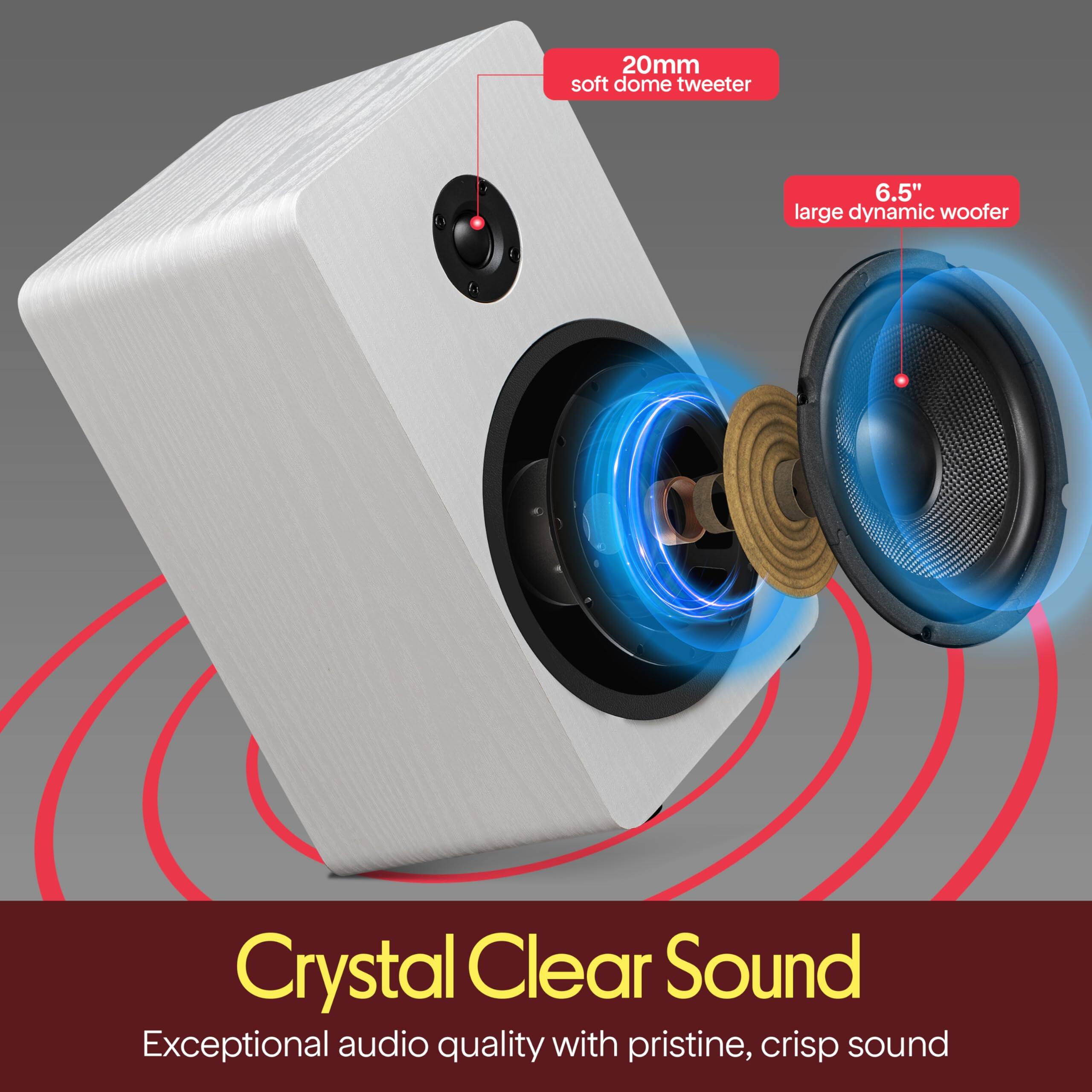 20mm soft dome tweeter  
6.5" large dynamic woofer  

Crystal Clear Sound  
Exceptional audio quality with pristine, crisp sound