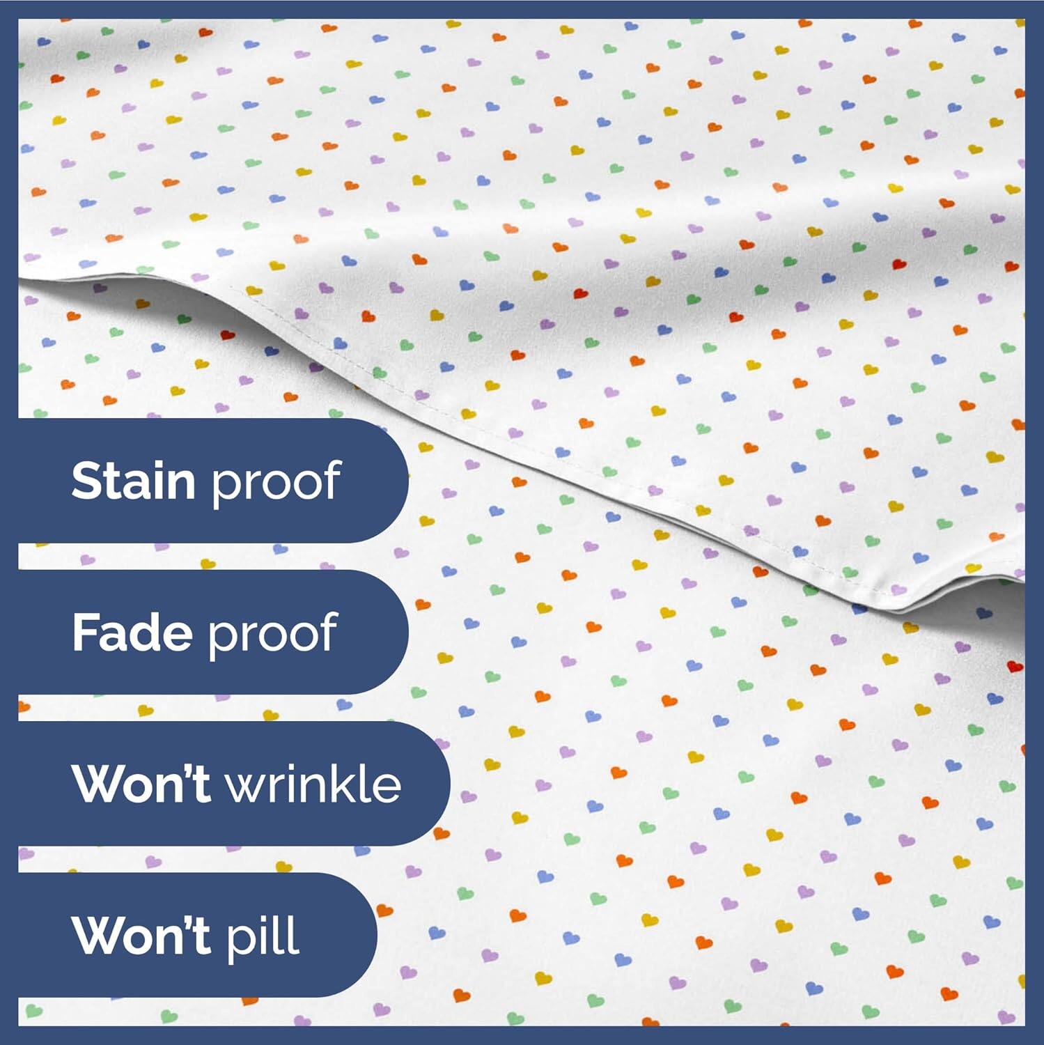 - Stain proof
- Fade proof
- Won't wrinkle
- Won't pill
