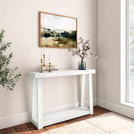 Plank+Beam - Classic Console Table with Shelf - 46 inches - White