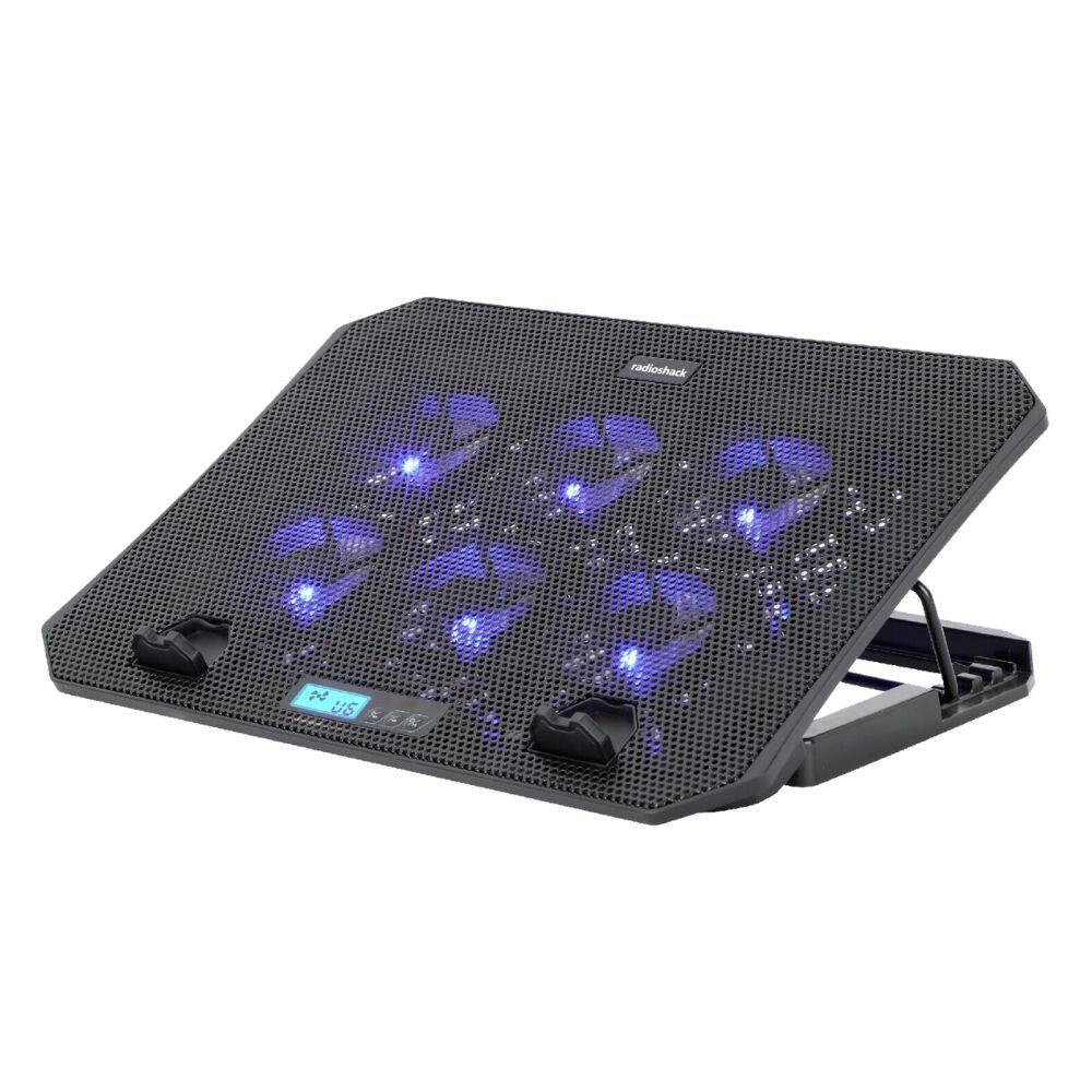 Angle. RadioShack - Gaming Cooling Stand Adjustable Height with Efficient Fan and USB-A Port - Black.