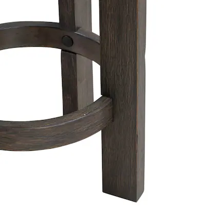 Front. Liberty Furniture Industries - Lennox Hill Upholstered Swivel Console Stool - Counter Height 26 Inches - Bark Brown.