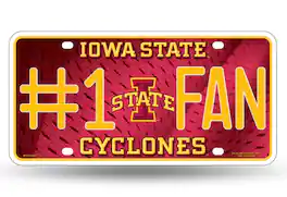 Rico Industries - Iowa State Cyclones #1 Fan Metal License Plate Auto Tag - Multi