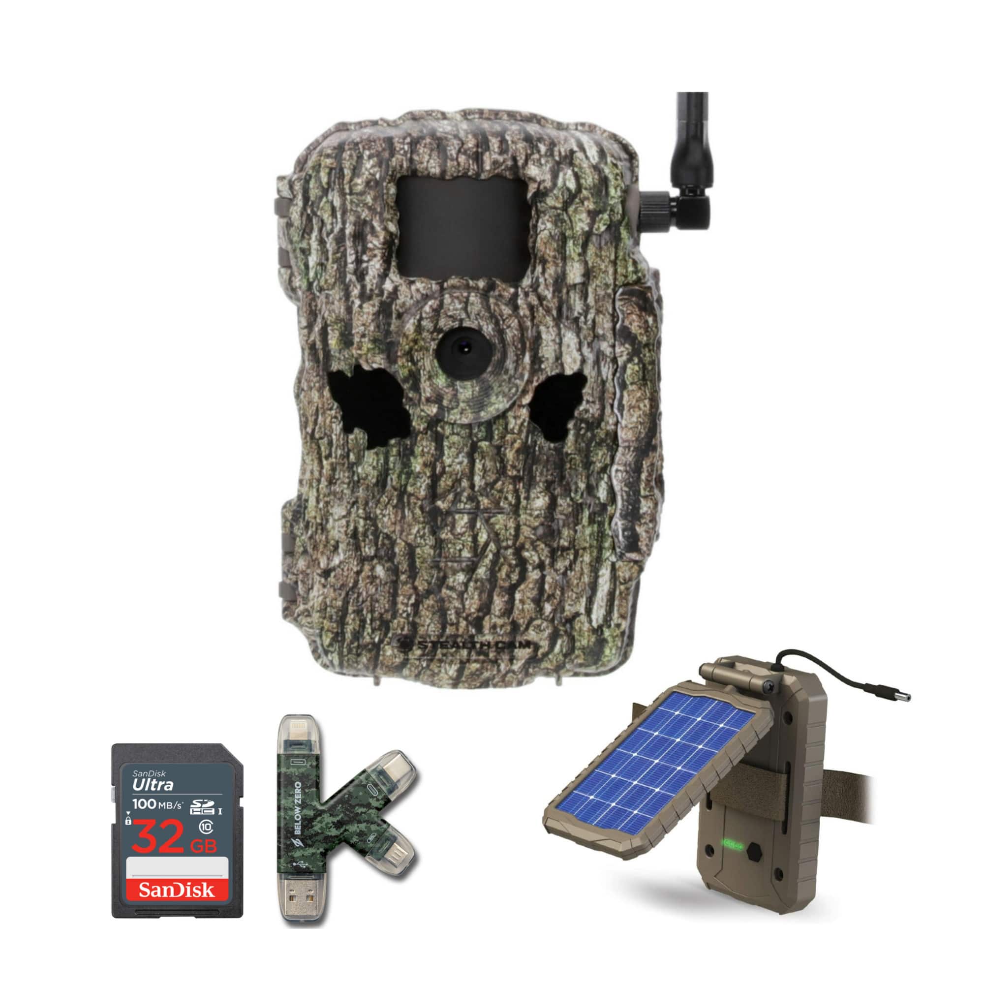 Stealth Cam - Fusion X 26MP Camera (AT&T and Verizon) with 32GB SD and Solar Panel