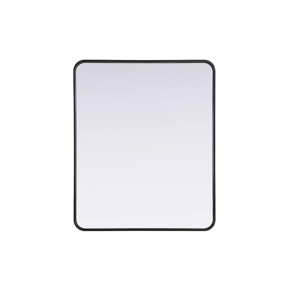 Alt View 8. Elegant Decor - Contour Metal Rectangle Mirror 30x36 in Black - Black.