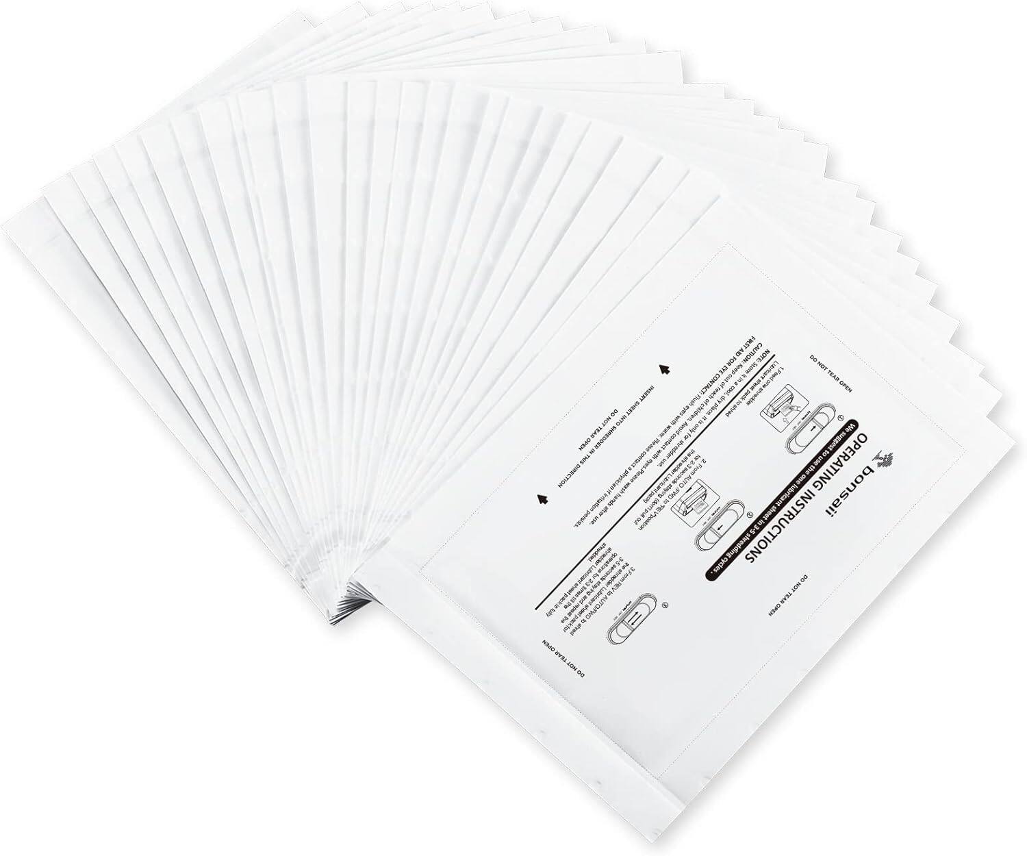 Bonsaii - Paper Shredder - Sharpening & Lubricant Sheets - Pack of 24 (8.4 x 5.9 inches/Sheet) - White